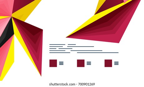 Modern triangle presentation template. Business design background, brochure or flyer concept or geometric web banner