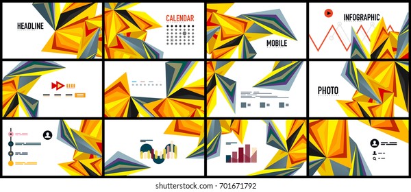 Modern triangle presentation template. Business design background, brochure or flyer concept or geometric web banner