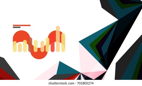 Modern triangle presentation template. Business design background, brochure or flyer concept or geometric web banner