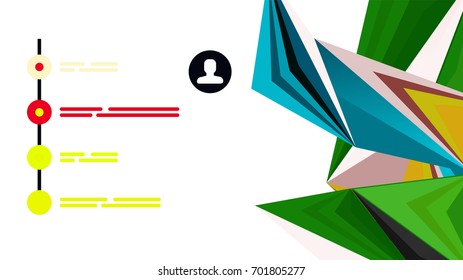 Plantilla de presentación triangular moderna. Fondo de diseño de negocio, concepto de folleto o volante o banner web geométrico