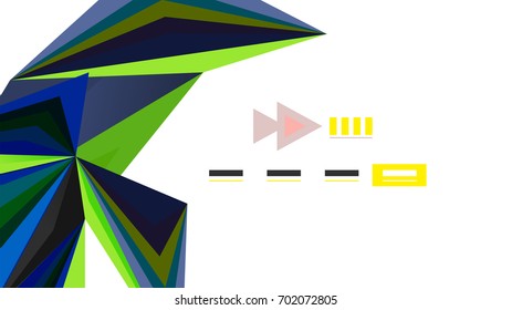 Modelo de apresentação de triângulo moderno. Plano de fundo do projeto de negócios, brochura ou conceito do folheto ou banner web geométrico