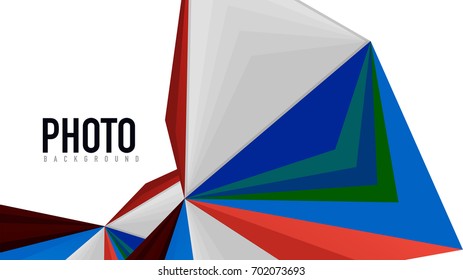 Modern triangle presentation template. Business design background, brochure or flyer concept or geometric web banner
