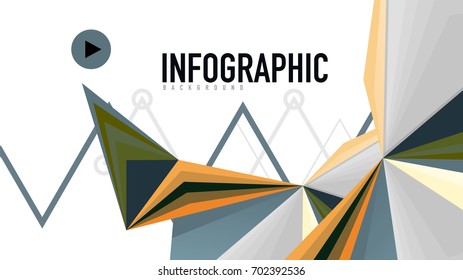 Modern triangle presentation template. Business design background, brochure or flyer concept or geometric web banner