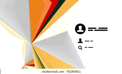 Modern triangle presentation template. Business design background, brochure or flyer concept or geometric web banner