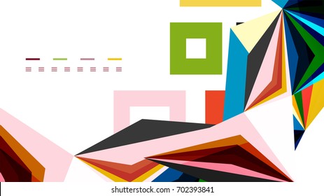 Modern triangle presentation template. Business design background, brochure or flyer concept or geometric web banner