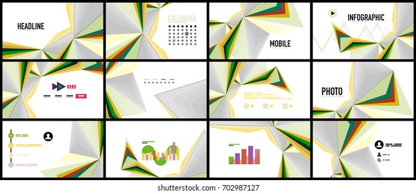 Modern triangle presentation template. Business design background, brochure or flyer concept or geometric web banner