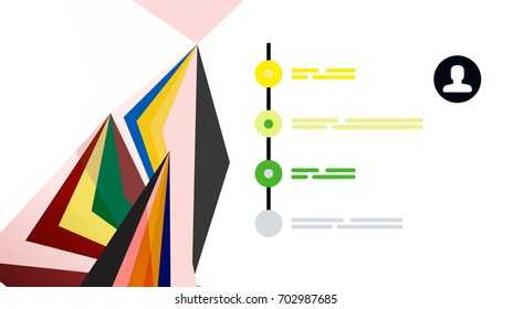 Modern triangle presentation template. Business design background, brochure or flyer concept or geometric web banner