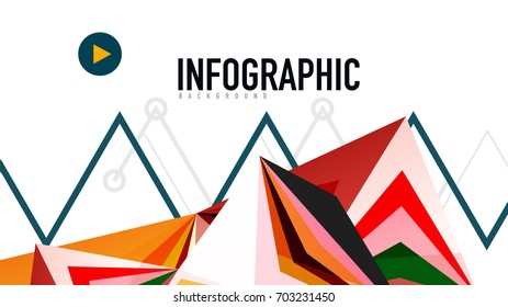 Modern triangle presentation template. Business design background, brochure or flyer concept or geometric web banner