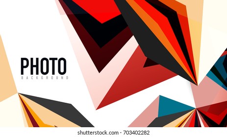 Modern triangle presentation template. Business design background, brochure or flyer concept or geometric web banner