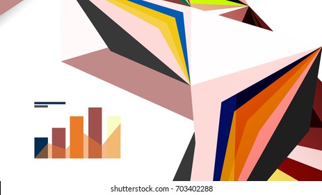 Modern triangle presentation template. Business design background, brochure or flyer concept or geometric web banner