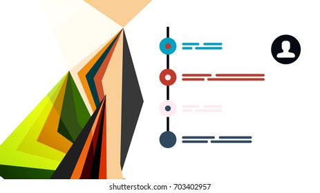 Modern triangle presentation template. Business design background, brochure or flyer concept or geometric web banner