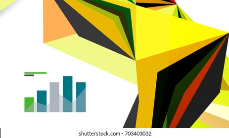 Modern triangle presentation template. Business design background, brochure or flyer concept or geometric web banner