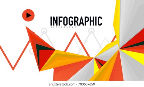 Modern triangle presentation template. Business design background, brochure or flyer concept or geometric web banner