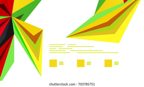 Modern triangle presentation template. Business design background, brochure or flyer concept or geometric web banner