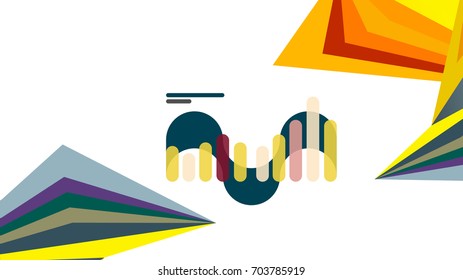 Plantilla de presentación triangular moderna. Fondo de diseño de negocio, concepto de folleto o volante o banner web geométrico