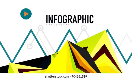 Modern triangle presentation template. Business design background, brochure or flyer concept or geometric web banner