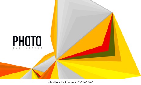 Modern triangle presentation template. Business design background, brochure or flyer concept or geometric web banner