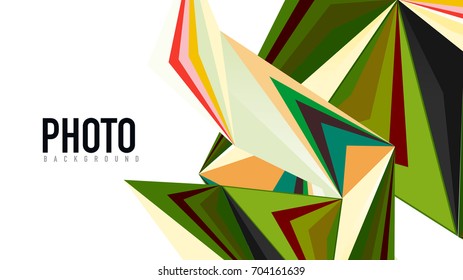 Plantilla de presentación triangular moderna. Fondo de diseño de negocio, concepto de folleto o volante o banner web geométrico