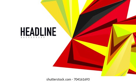 Modern triangle presentation template. Business design background, brochure or flyer concept or geometric web banner