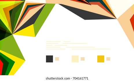 Modern triangle presentation template. Business design background, brochure or flyer concept or geometric web banner