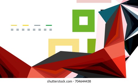 Modern triangle presentation template. Business design background, brochure or flyer concept or geometric web banner