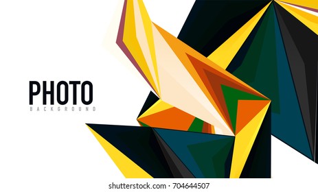 Moderne Dreieck-Präsentationsvorlage. Hintergrund für Geschäftsdesign, Broschüre oder Flyer-Konzept oder geometrischer Webbanner