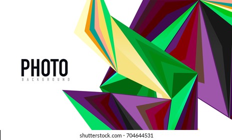 Modern triangle presentation template. Business design background, brochure or flyer concept or geometric web banner