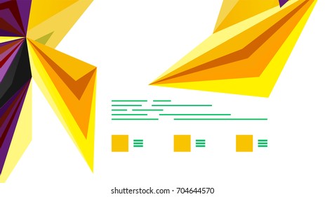 Modern triangle presentation template. Business design background, brochure or flyer concept or geometric web banner