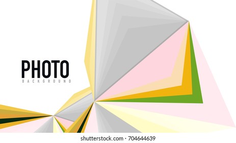 Modern triangle presentation template. Business design background, brochure or flyer concept or geometric web banner