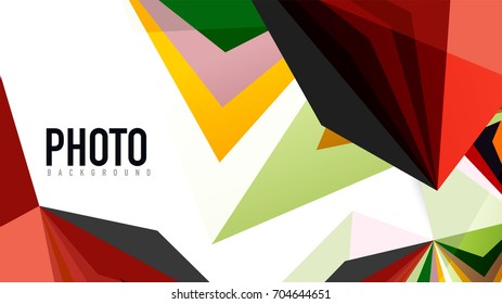 Modern triangle presentation template. Business design background, brochure or flyer concept or geometric web banner