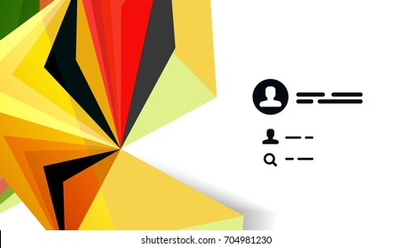 Modern triangle presentation template. Business design background, brochure or flyer concept or geometric web banner