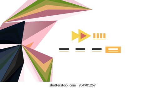 Plantilla de presentación triangular moderna. Fondo de diseño de negocio, concepto de folleto o volante o banner web geométrico
