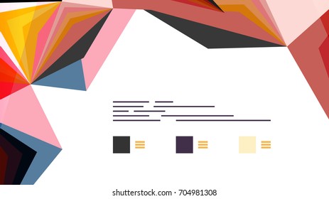 Modern triangle presentation template. Business design background, brochure or flyer concept or geometric web banner