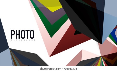 Plantilla de presentación triangular moderna. Fondo de diseño de negocio, concepto de folleto o volante o banner web geométrico