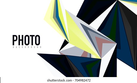 Modern triangle presentation template. Business design background, brochure or flyer concept or geometric web banner