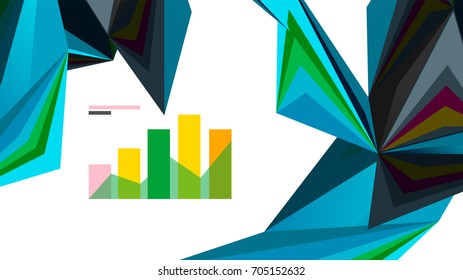 Modern triangle presentation template. Business design background, brochure or flyer concept or geometric web banner