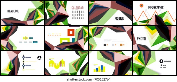 Modern triangle presentation template. Business design background, brochure or flyer concept or geometric web banner