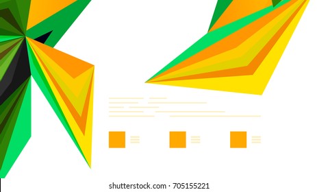 Modern triangle presentation template. Business design background, brochure or flyer concept or geometric web banner
