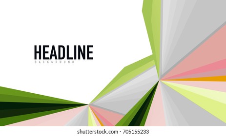Plantilla de presentación triangular moderna. Fondo de diseño de negocio, concepto de folleto o volante o banner web geométrico