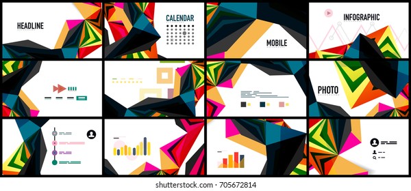 Modern triangle presentation template. Business design background, brochure or flyer concept or geometric web banner