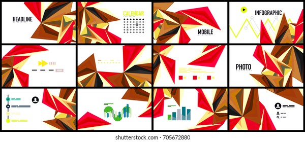 Modern triangle presentation template. Business design background, brochure or flyer concept or geometric web banner