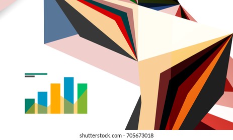 Modern triangle presentation template. Business design background, brochure or flyer concept or geometric web banner