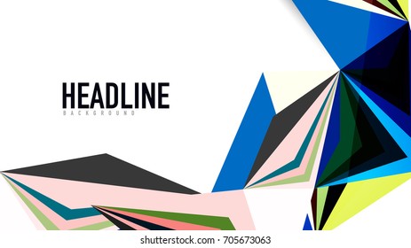 Modern triangle presentation template. Business design background, brochure or flyer concept or geometric web banner