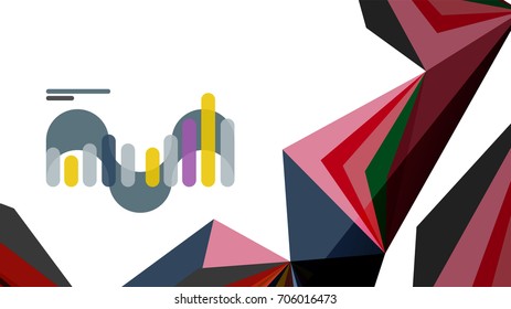 Modern triangle presentation template. Business design background, brochure or flyer concept or geometric web banner