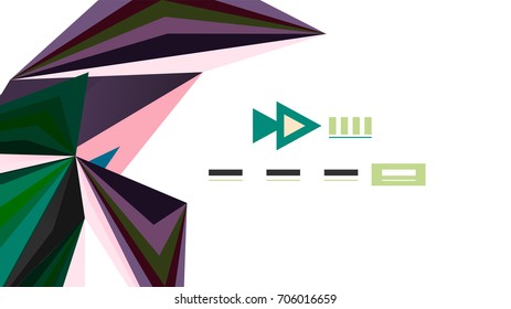 Modern triangle presentation template. Business design background, brochure or flyer concept or geometric web banner