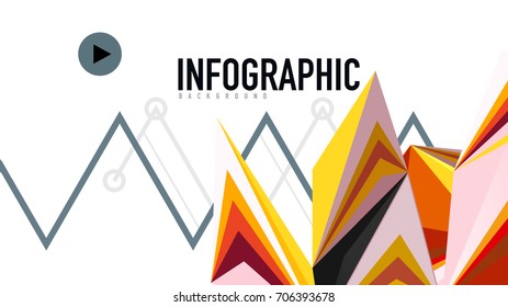 Moderne Dreieck-Präsentationsvorlage. Hintergrund für Geschäftsdesign, Broschüre oder Flyer-Konzept oder geometrischer Webbanner