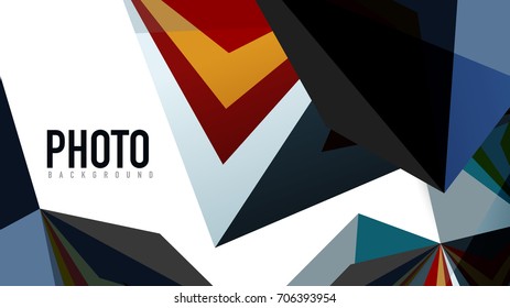 Modern triangle presentation template. Business design background, brochure or flyer concept or geometric web banner