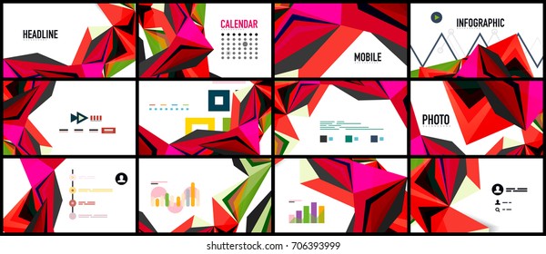 Modern triangle presentation template. Business design background, brochure or flyer concept or geometric web banner