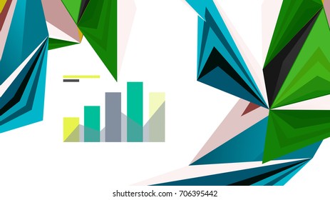 Modern triangle presentation template. Business design background, brochure or flyer concept or geometric web banner