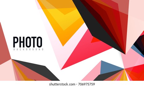 Modern triangle presentation template. Business design background, brochure or flyer concept or geometric web banner